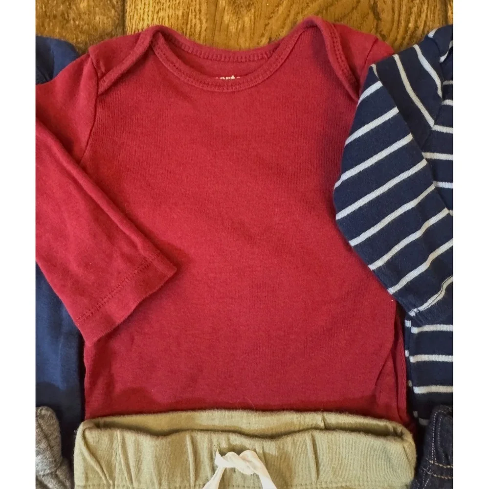 Baby Boy 3 Months Outfits Jeans‎ Pants Long Sleeved Bpdysuits Shirts Clothes Lot